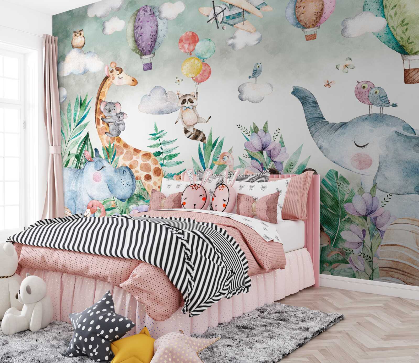 Fotobehang Rustende dieren genieten van vriendschap