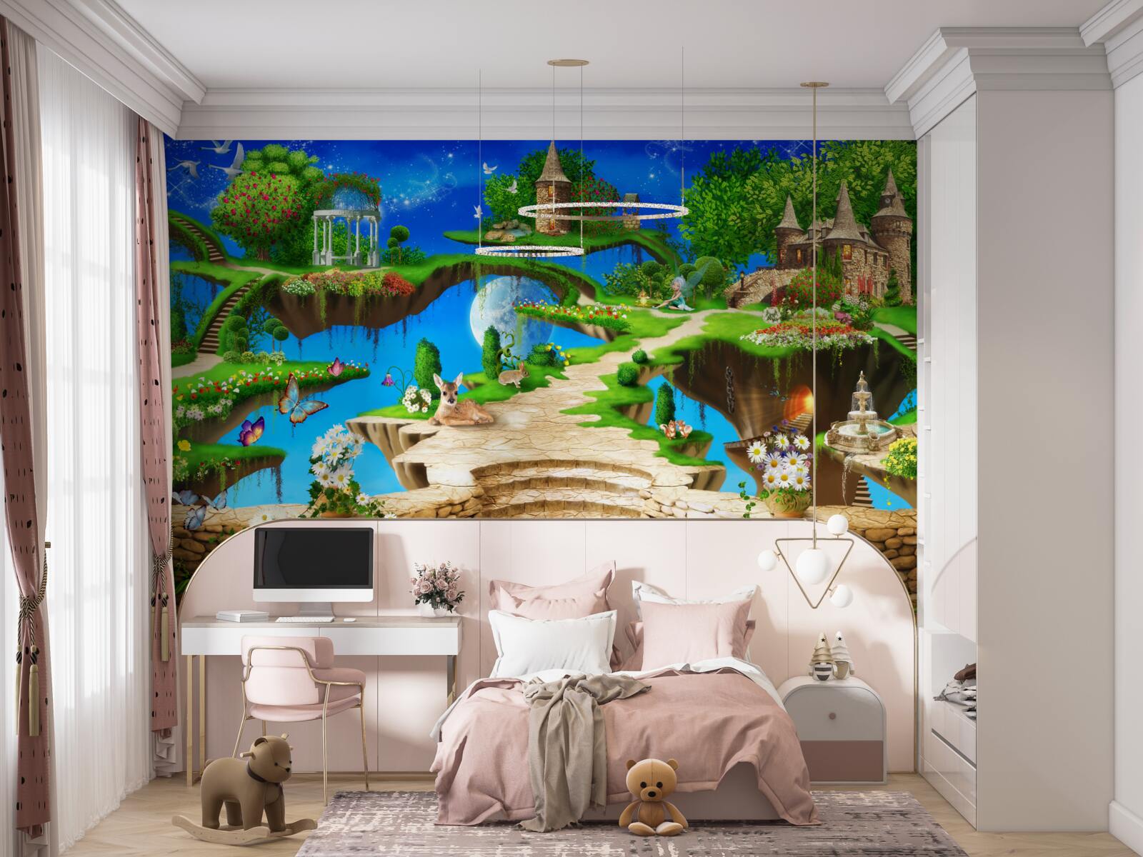 Fotobehang land van het magische bos