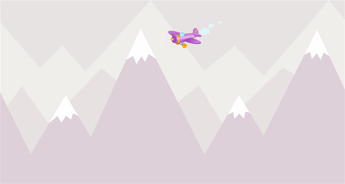 Fotobehang de kinderkamer ligt tegen een achtergrond van bergen