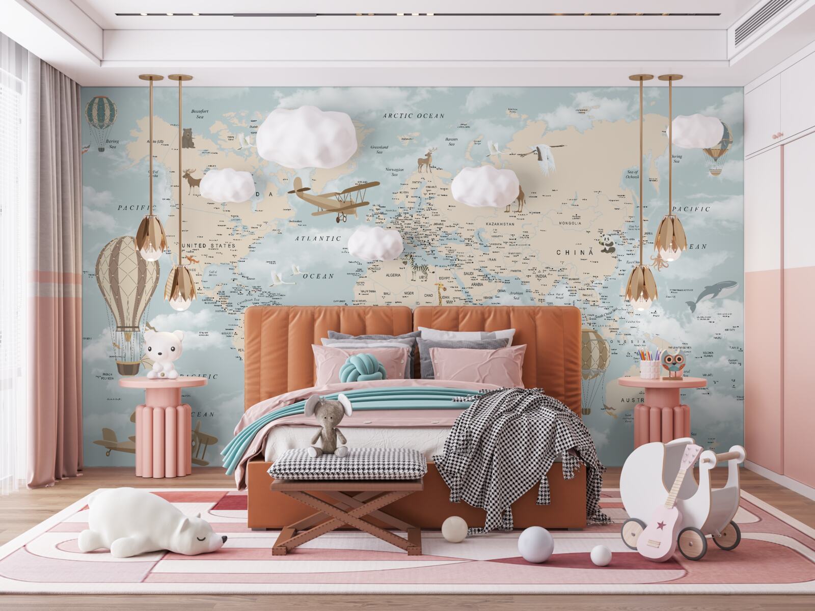 Fotobehang fascinerende wereldkaart