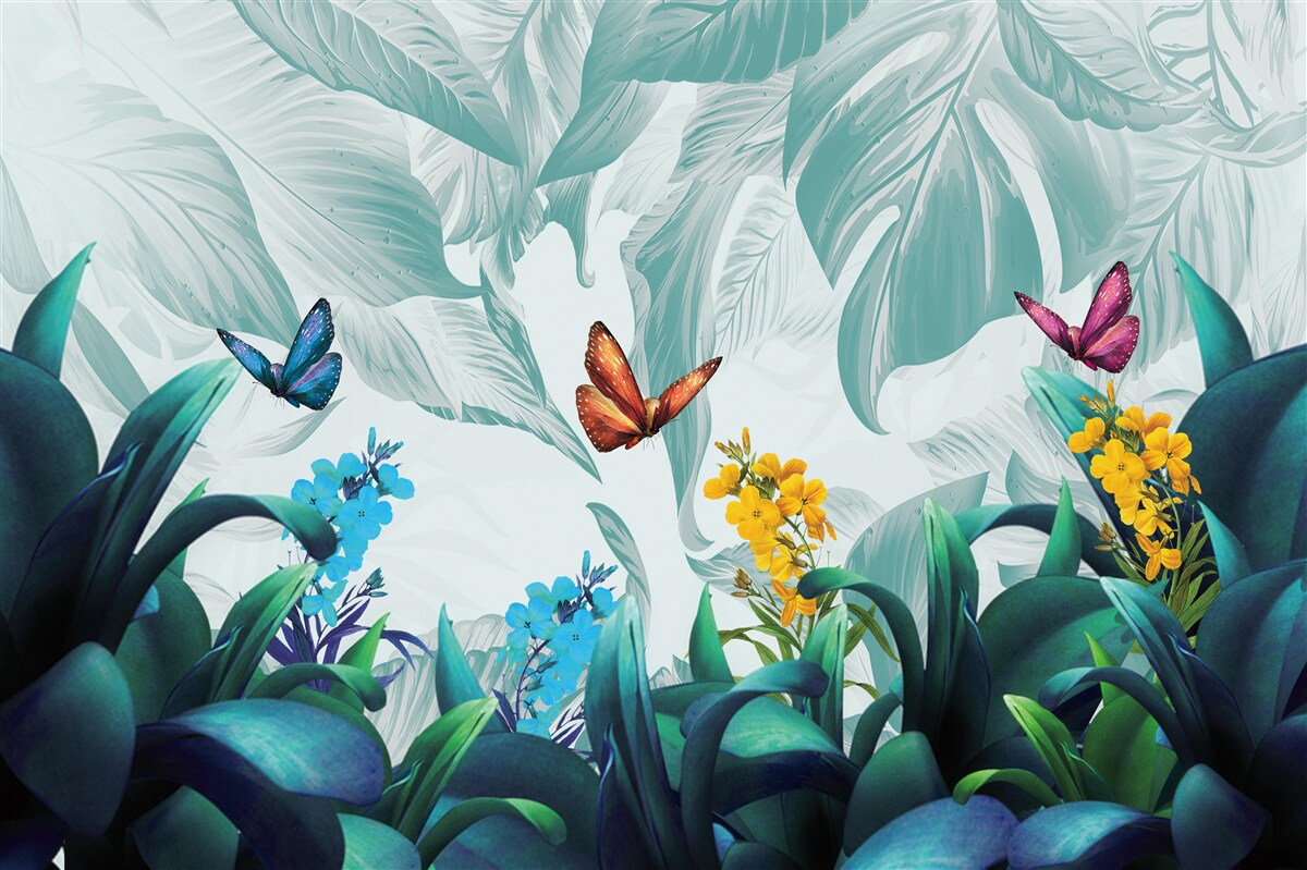 Fotobehang Vliegende vlinders leven in de tropen