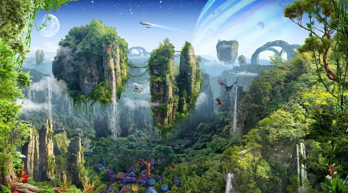 Fotobehang magische planeet pandora