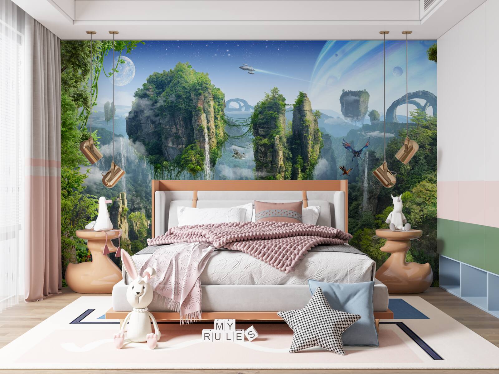 Fotobehang magische planeet pandora