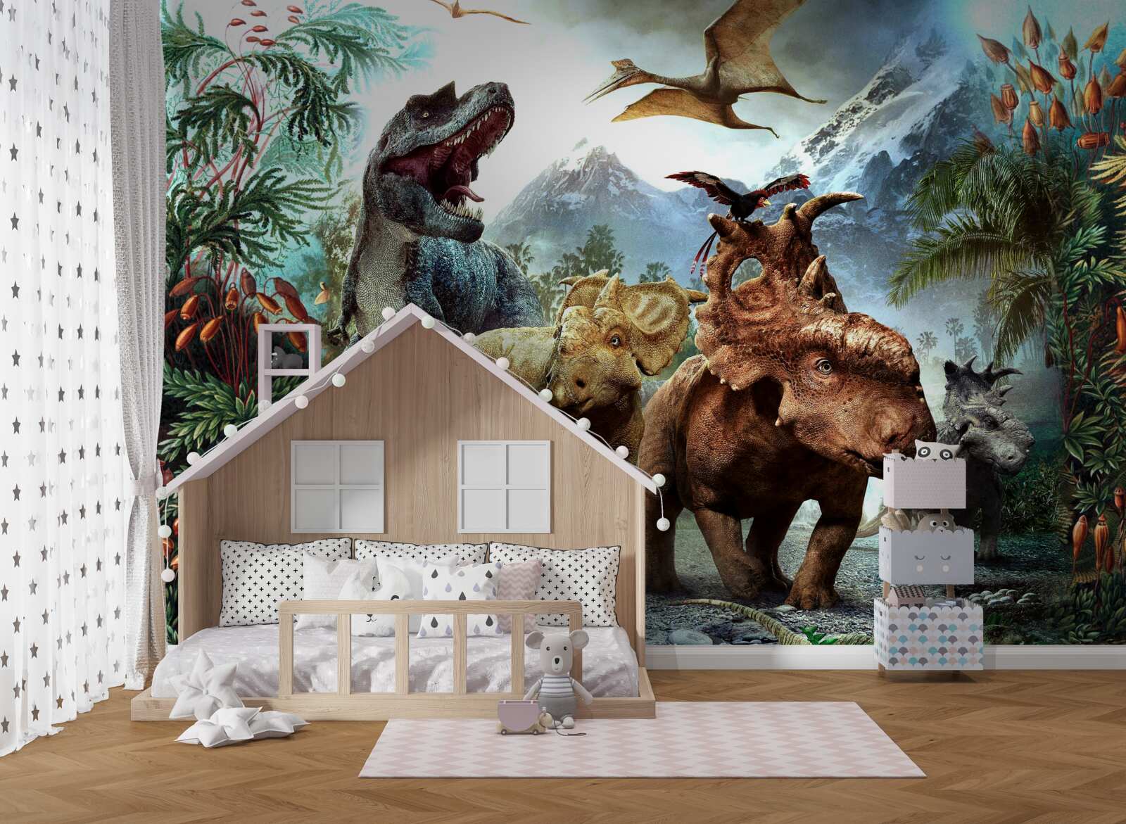 Fotobehang Jura dinosaurussen