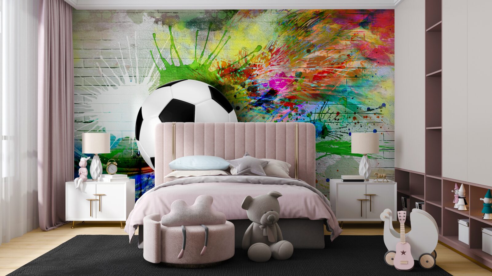 Fotobehang achtergrond helderheid hoogtepunten voetbal