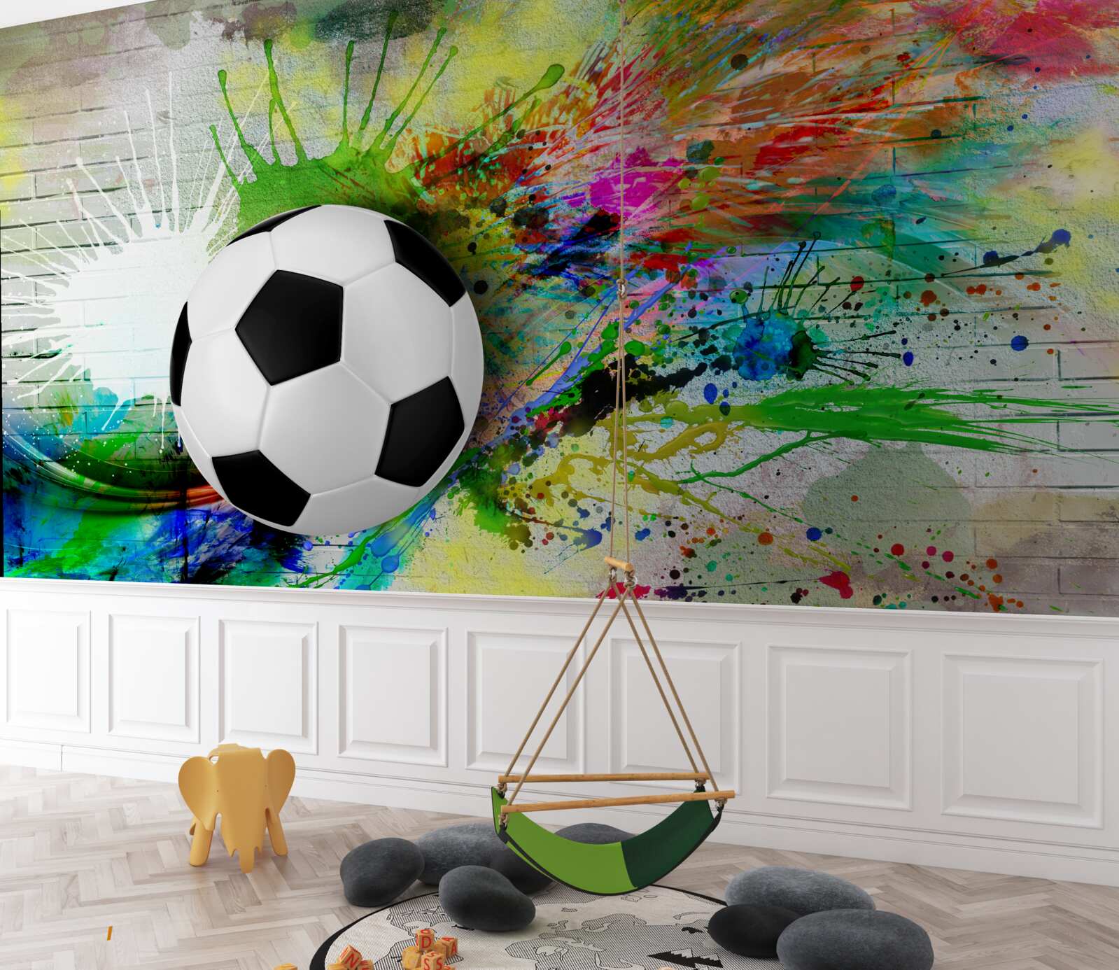 Fotobehang achtergrond helderheid hoogtepunten voetbal