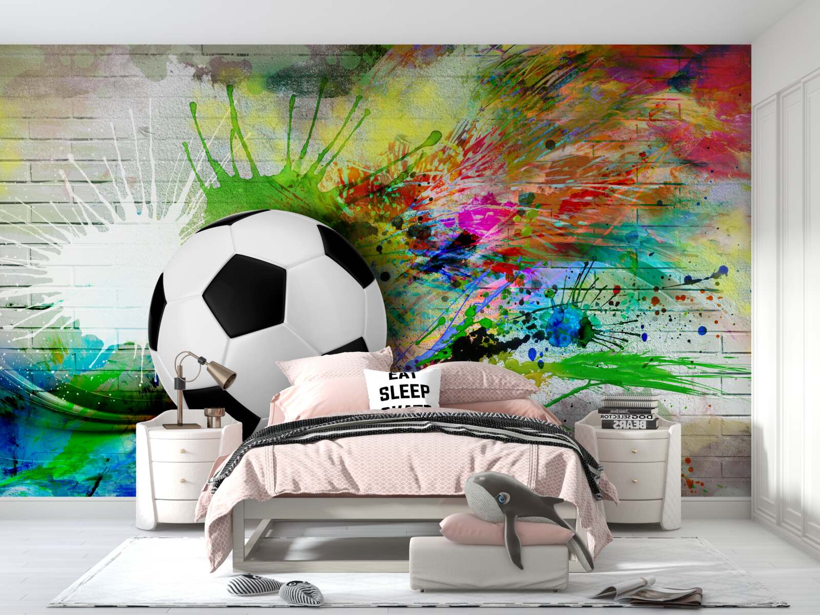 Fotobehang achtergrond helderheid hoogtepunten voetbal