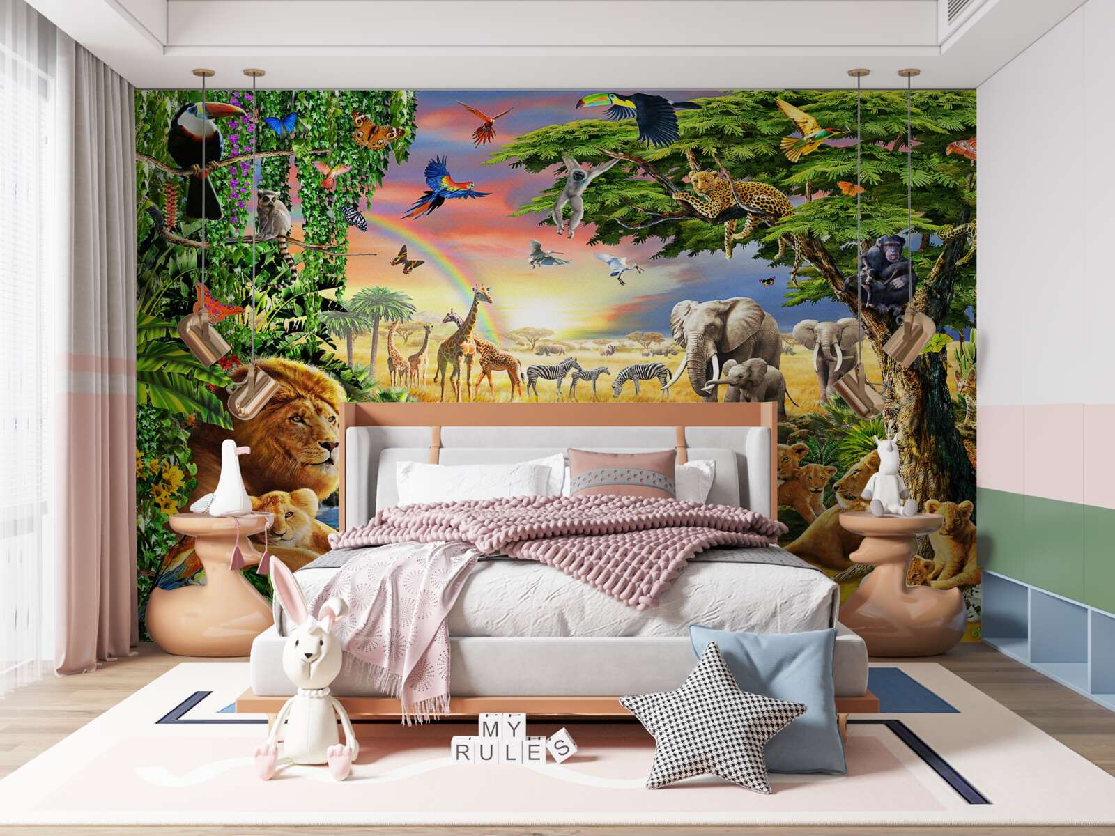 Fotobehang jungle in een boek