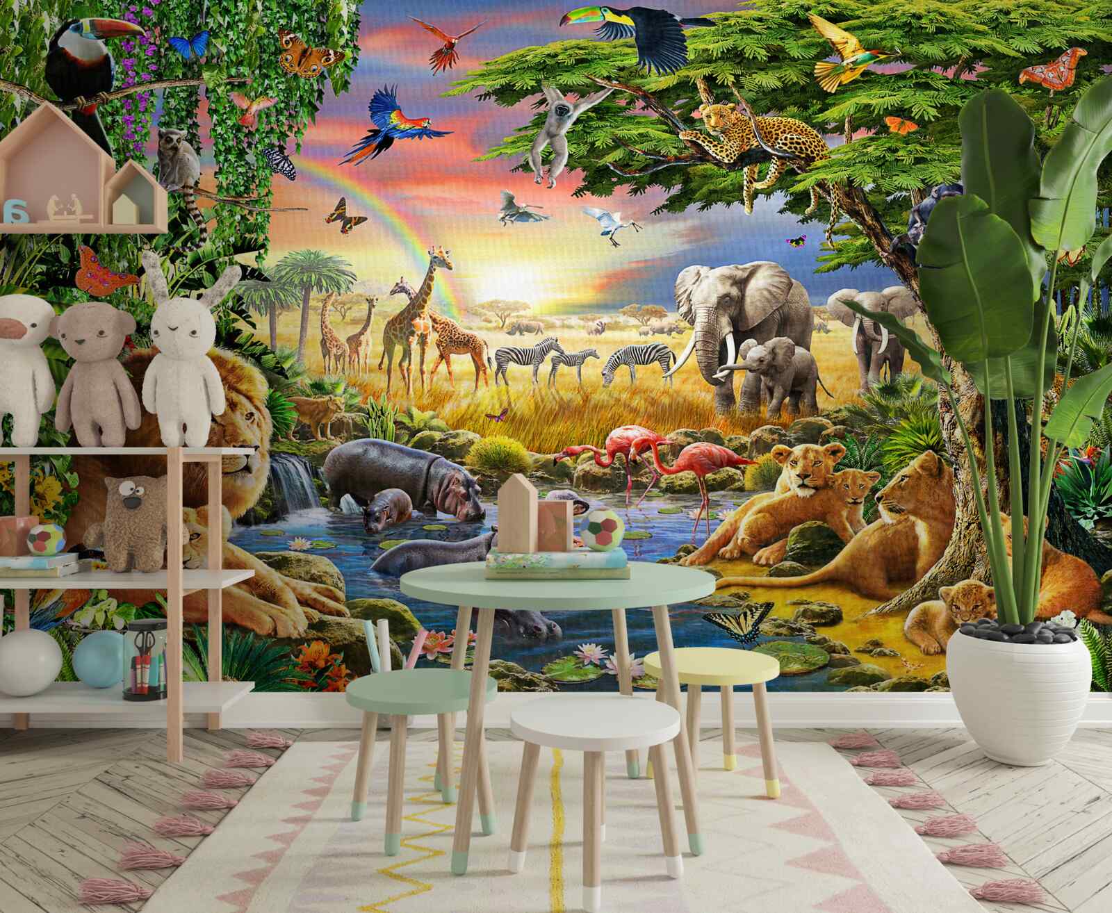 Fotobehang jungle in een boek