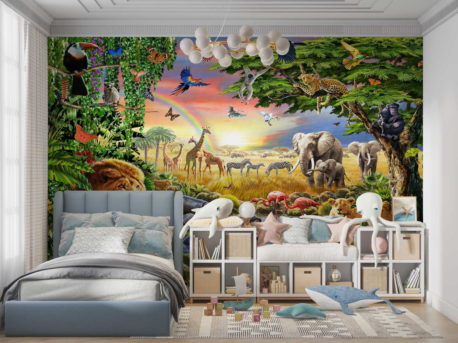 Fotobehang jungle in een boek