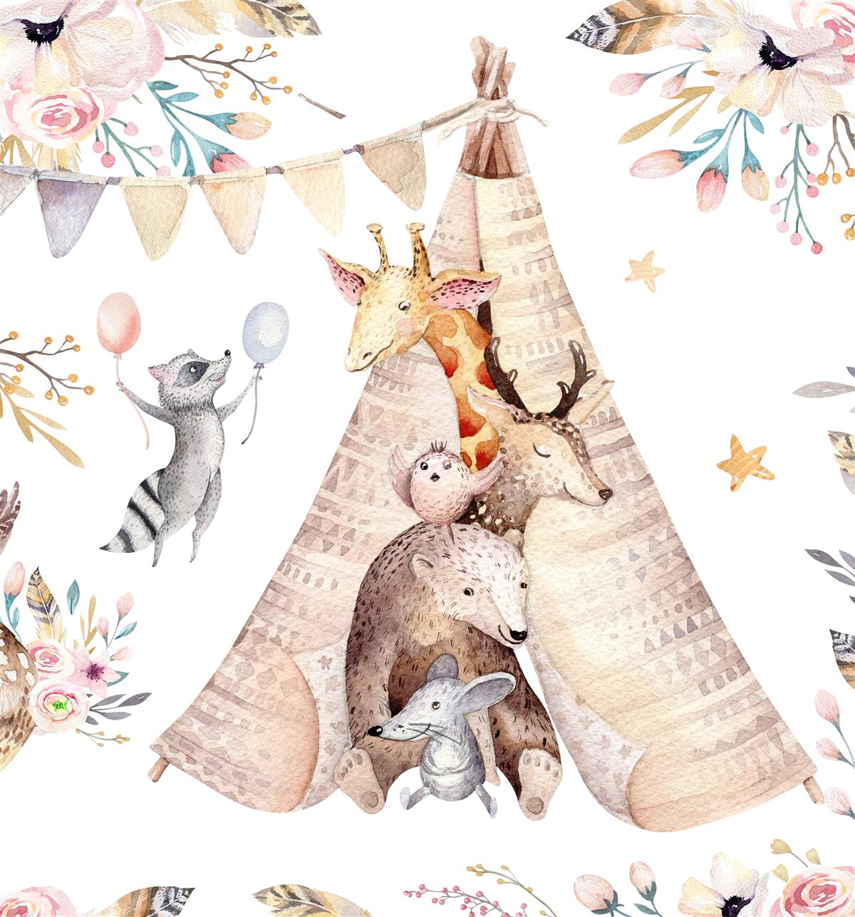 Fotobehang wezens bekijken het vanaf de tiba