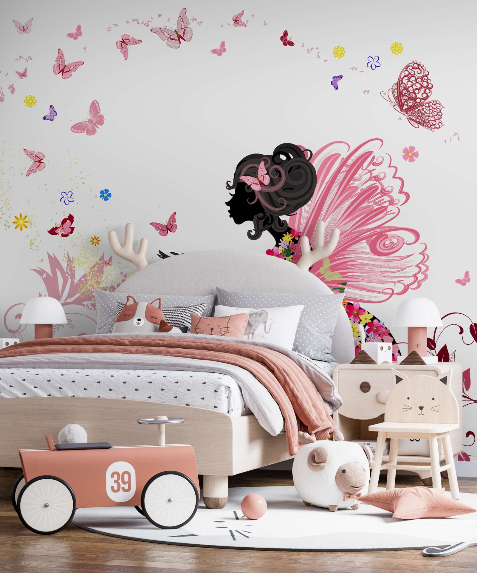 Fotobehang elfendame en lepidopteristen