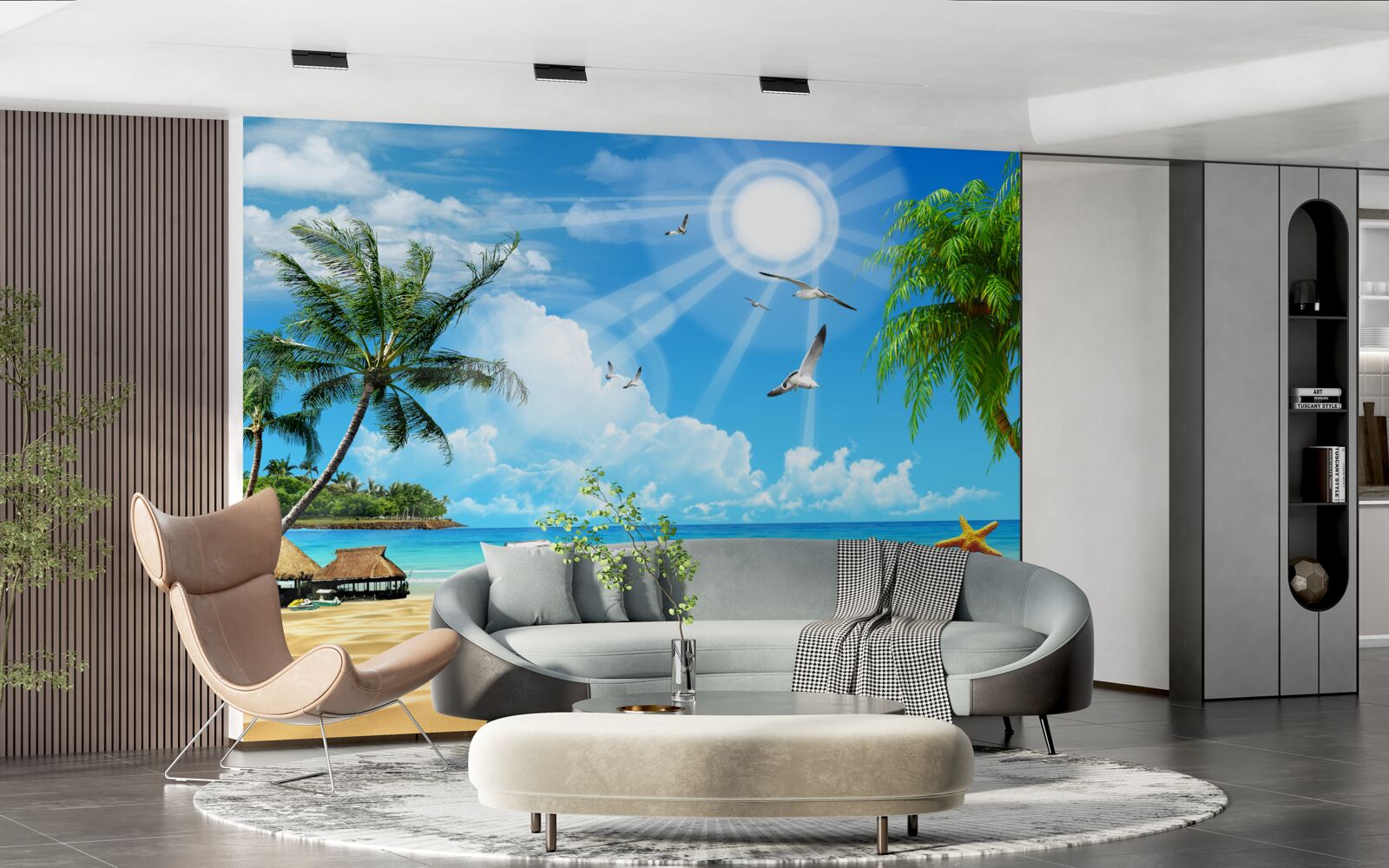 Fotobehang rustige en gezellige plek aan het water