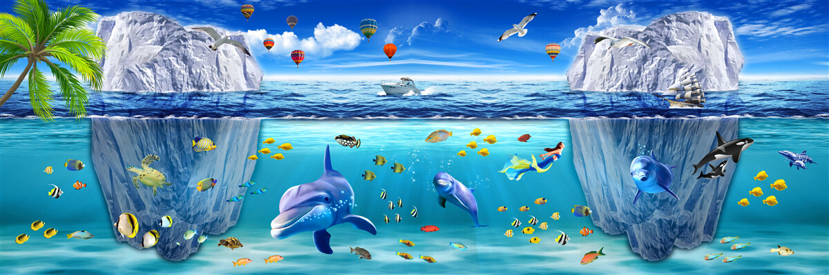 Fotobehang onderzeese soorten