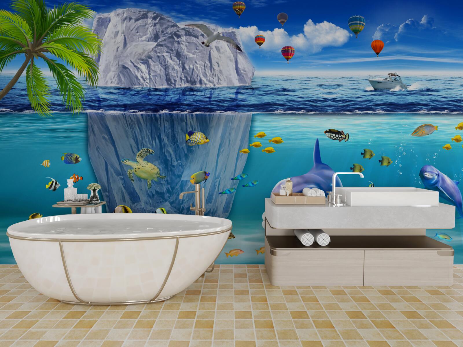 Fotobehang onderzeese soorten