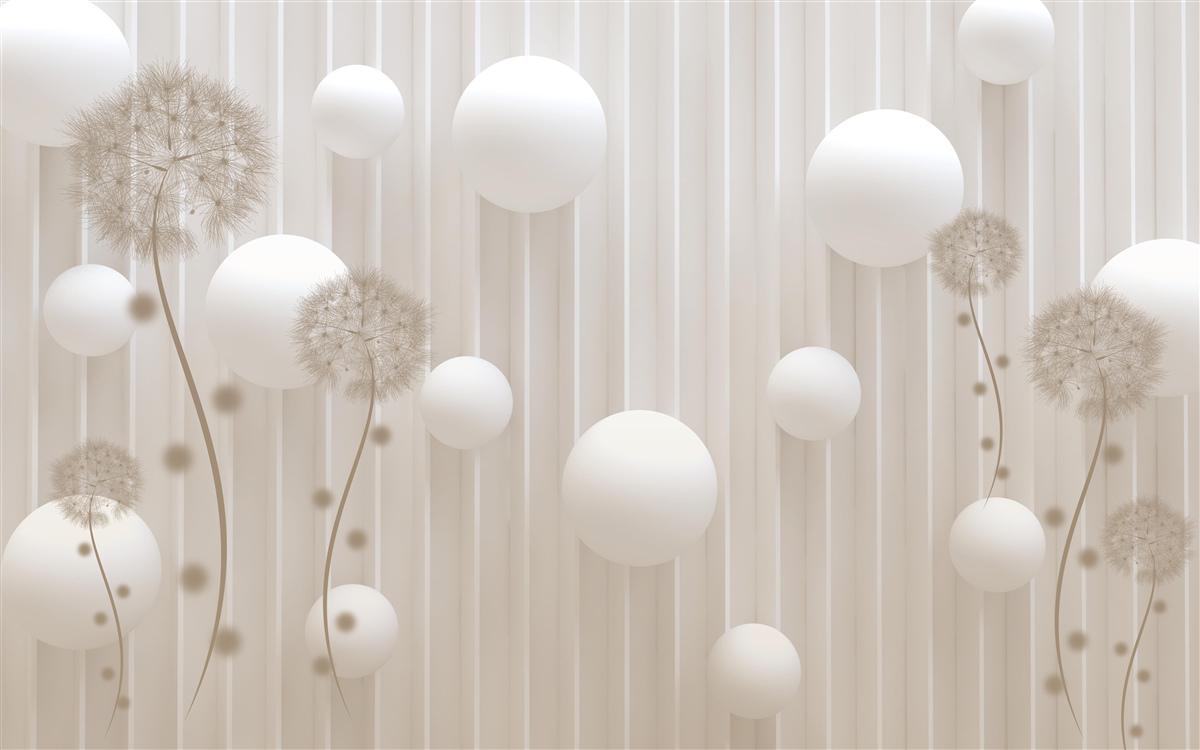 Fotobehang kralen en melk in lichtroze