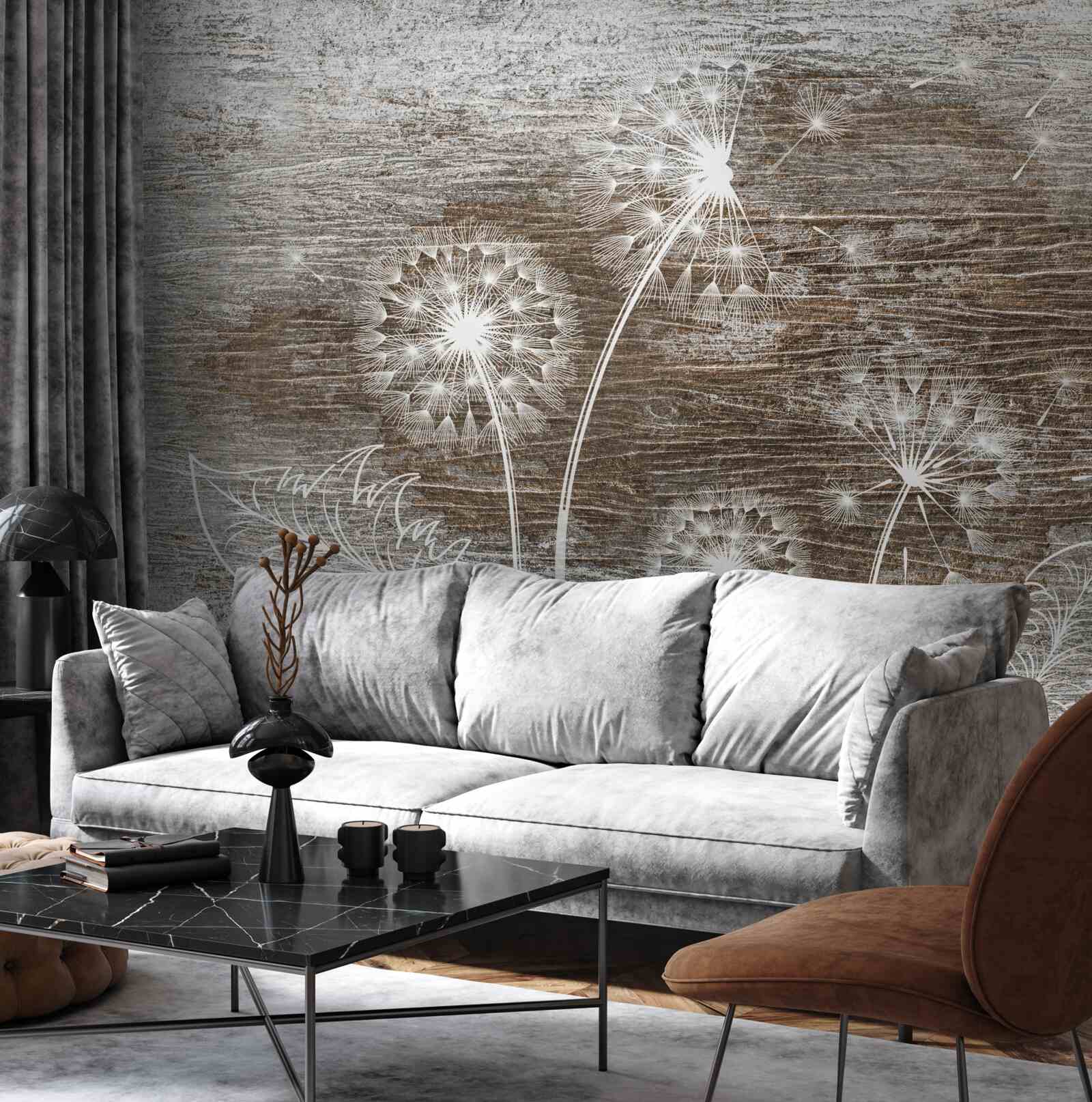 Fotobehang reeën, wit als sneeuw, op een boom