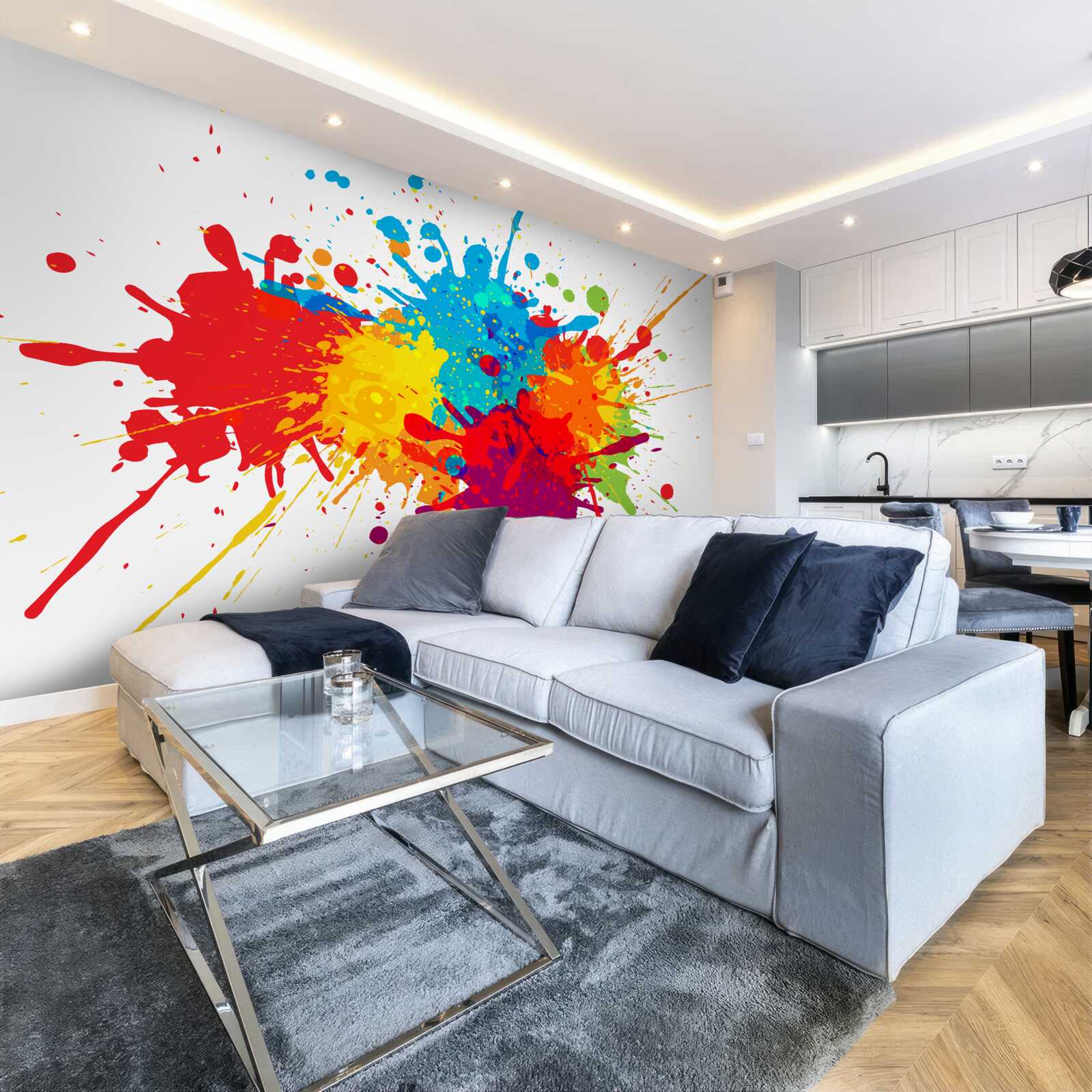 Fotobehang explosie van heldere kleuren