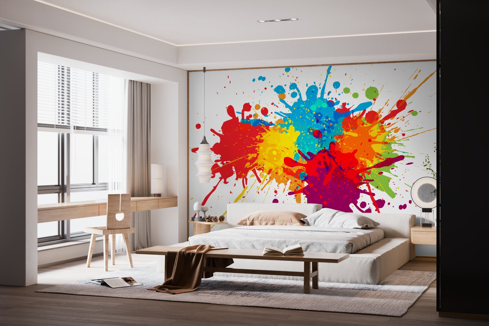 Fotobehang explosie van heldere kleuren