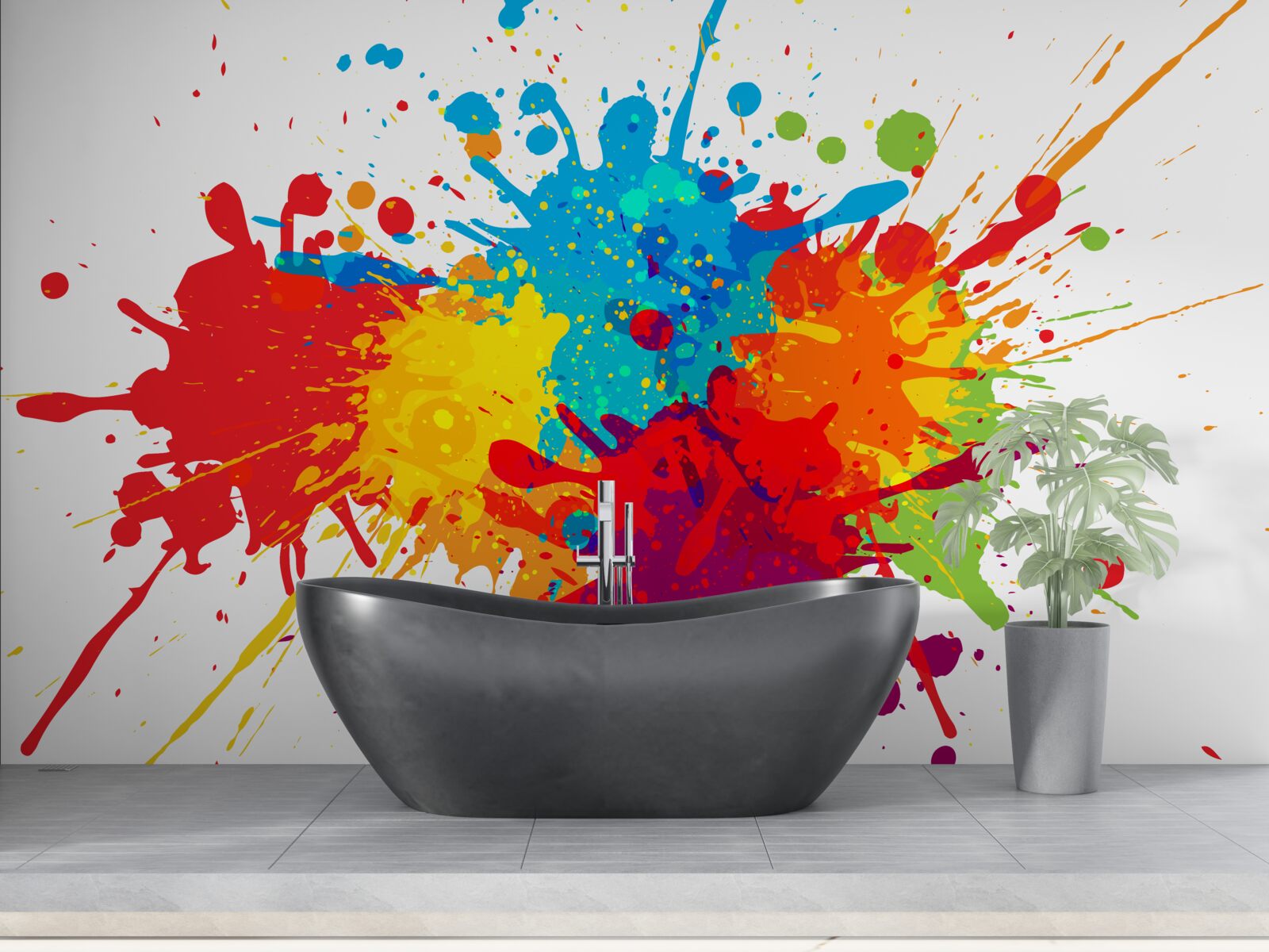 Fotobehang explosie van heldere kleuren