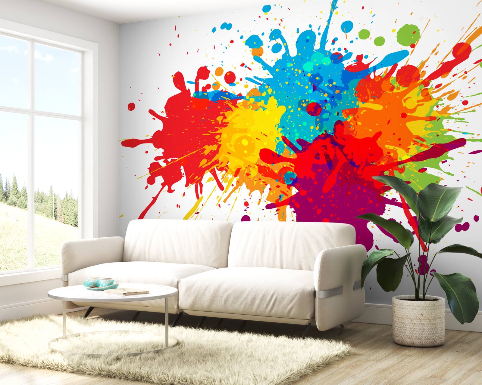 Fotobehang explosie van heldere kleuren