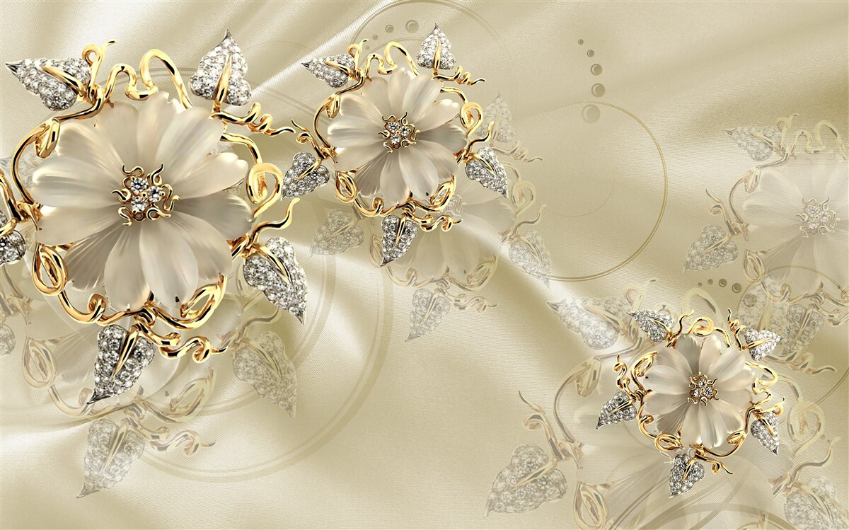 Fotobehang fascinerende broche van edelmetaal