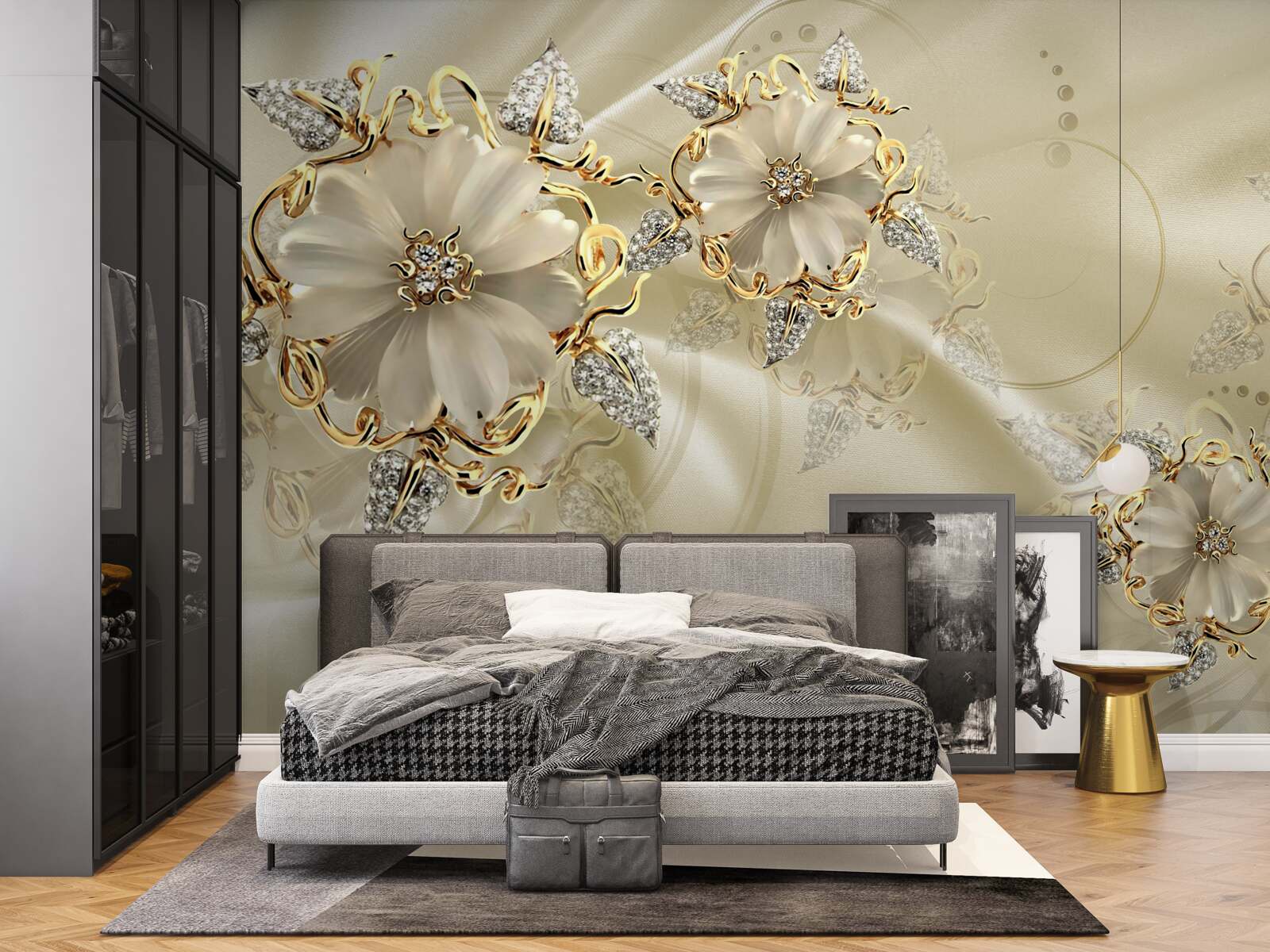 Fotobehang fascinerende broche van edelmetaal