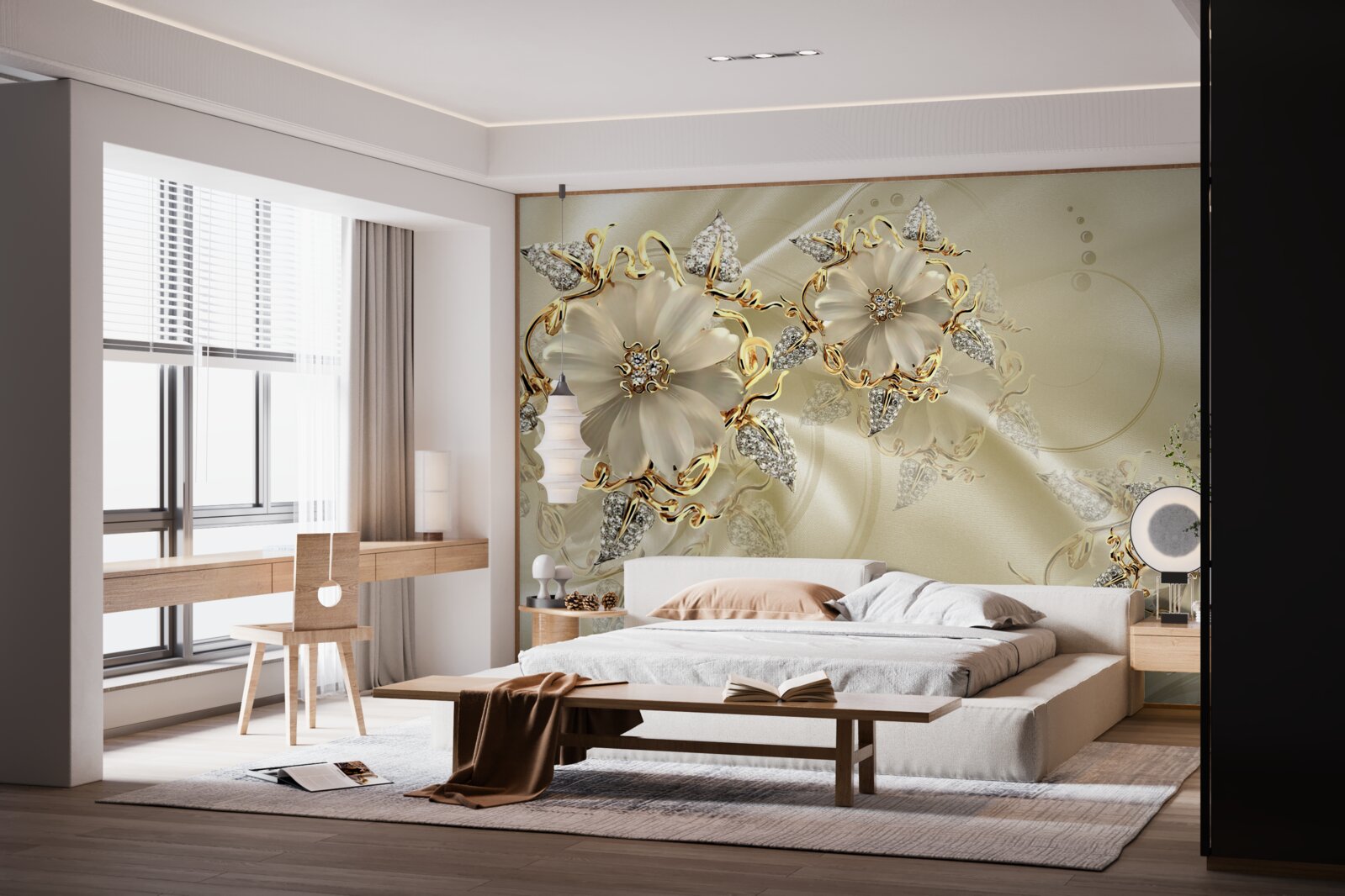 Fotobehang fascinerende broche van edelmetaal