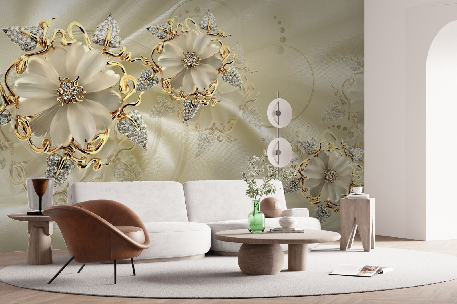 Fotobehang fascinerende broche van edelmetaal