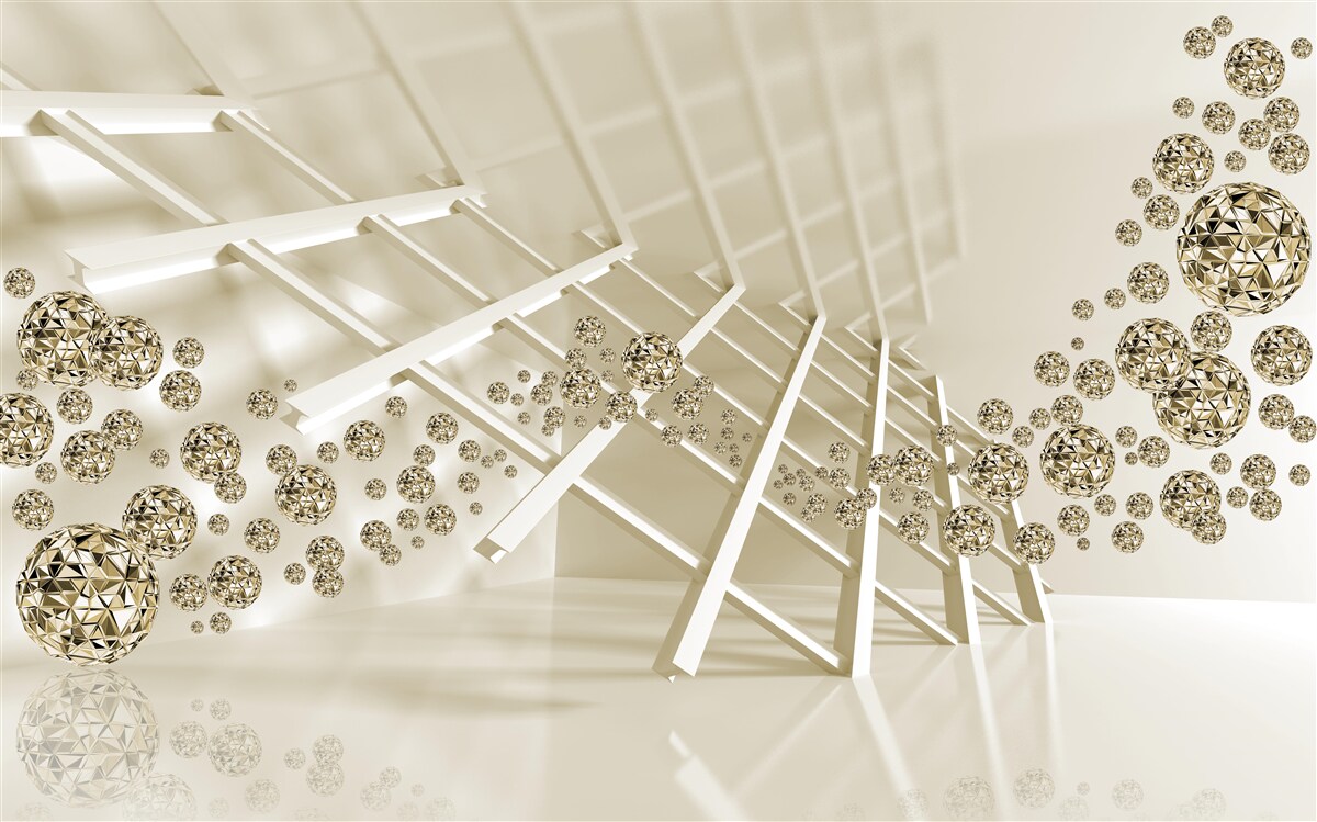 Fotobehang ballen met een briljante stuit