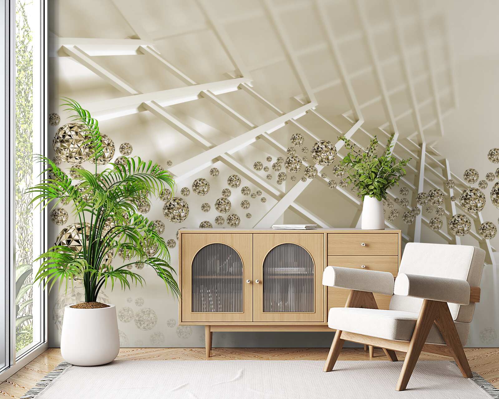 Fotobehang ballen met een briljante stuit