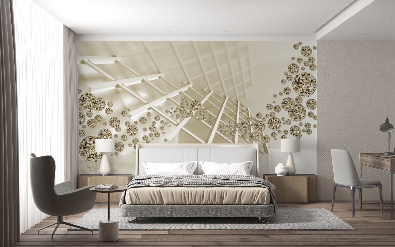 Fotobehang ballen met een briljante stuit