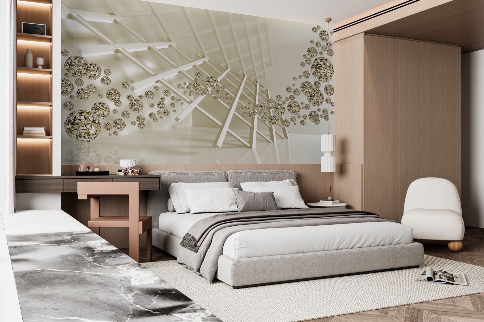 Fotobehang ballen met een briljante stuit