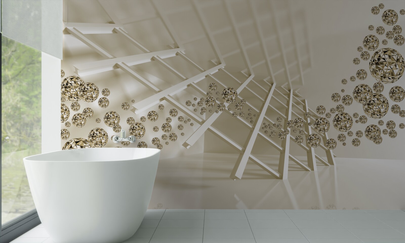 Fotobehang ballen met een briljante stuit