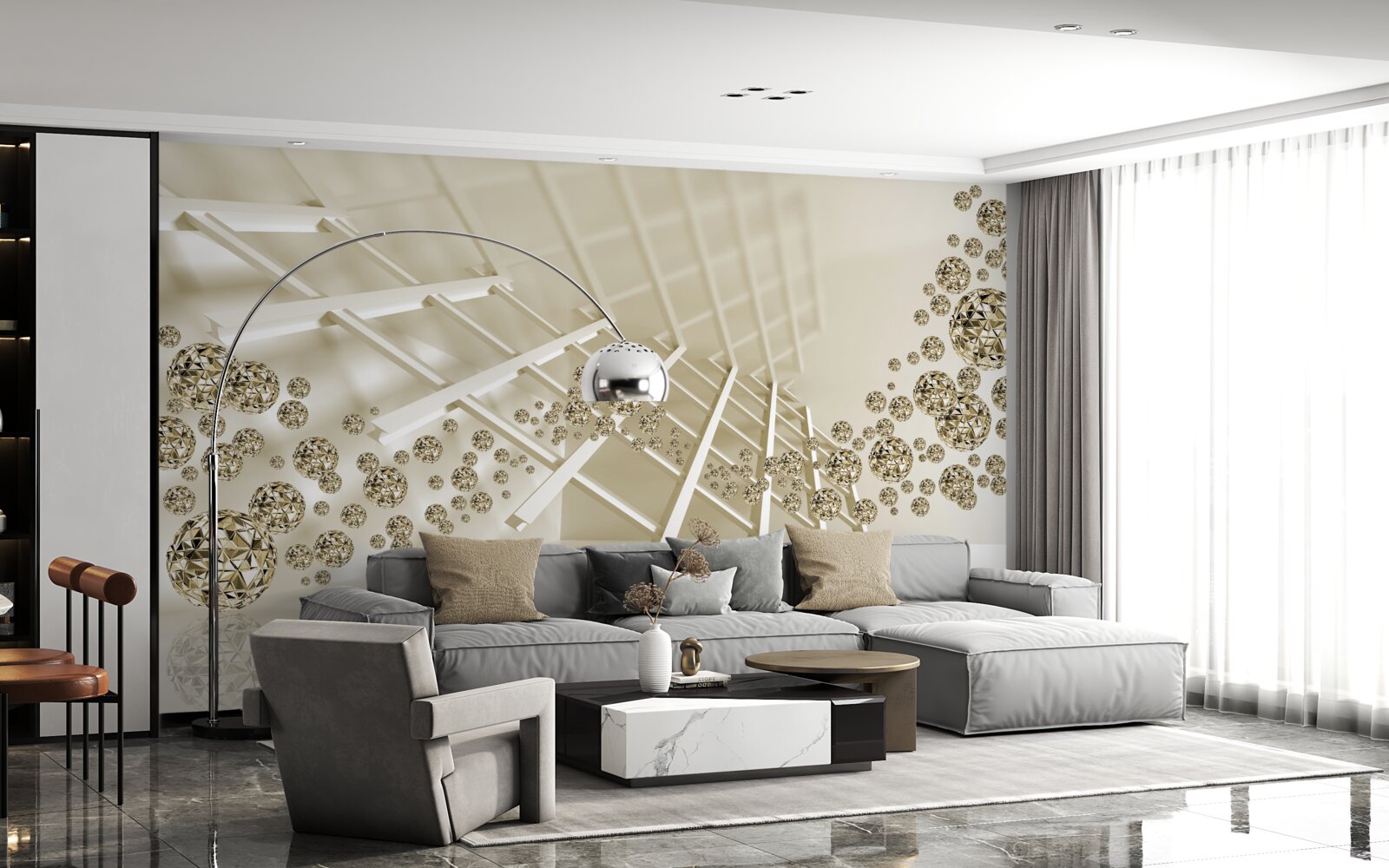 Fotobehang ballen met een briljante stuit