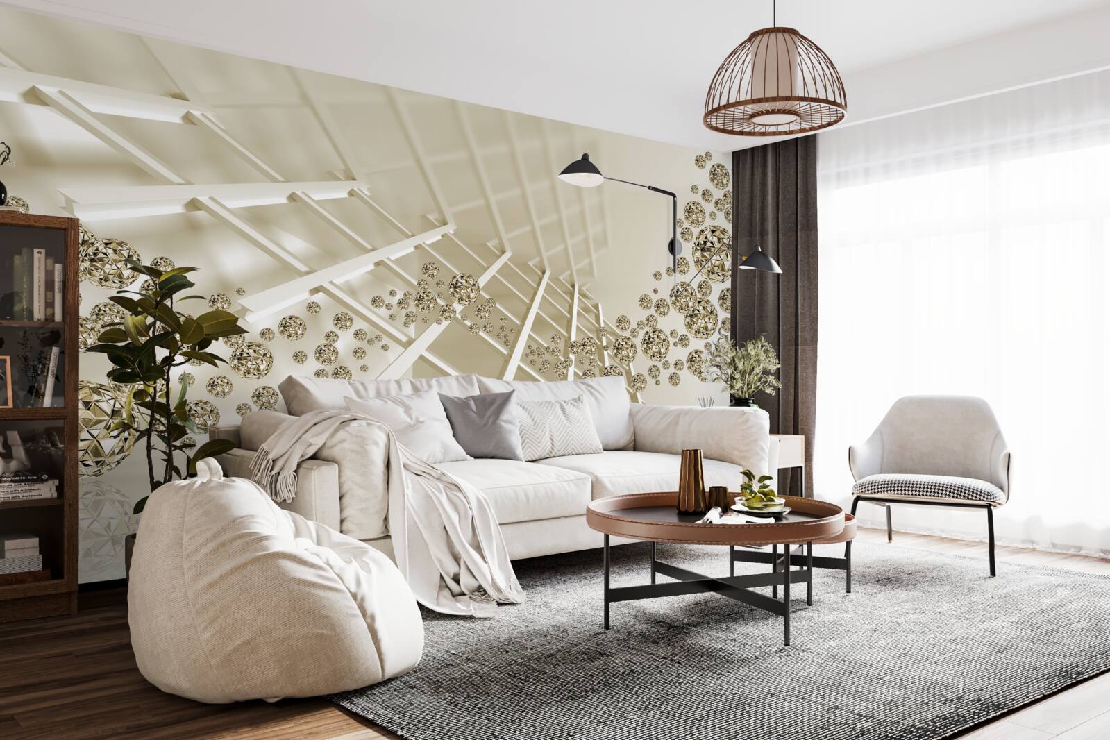 Fotobehang ballen met een briljante stuit