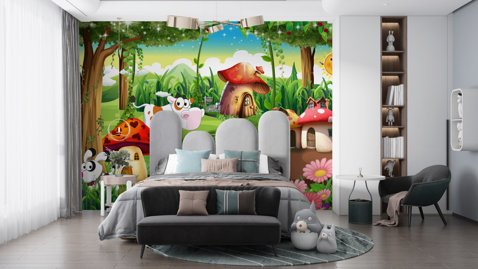 Fotobehang magische hutten in de leader