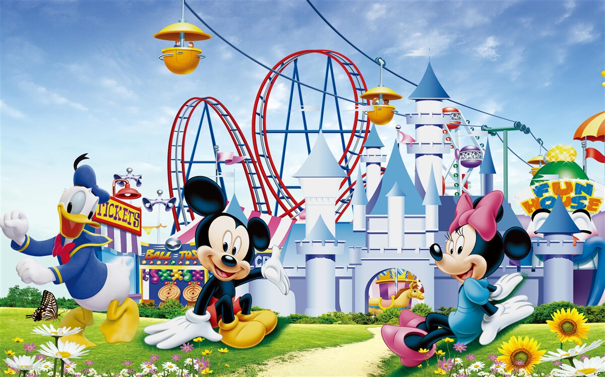 Fotobehang hoofdpersonages van disney