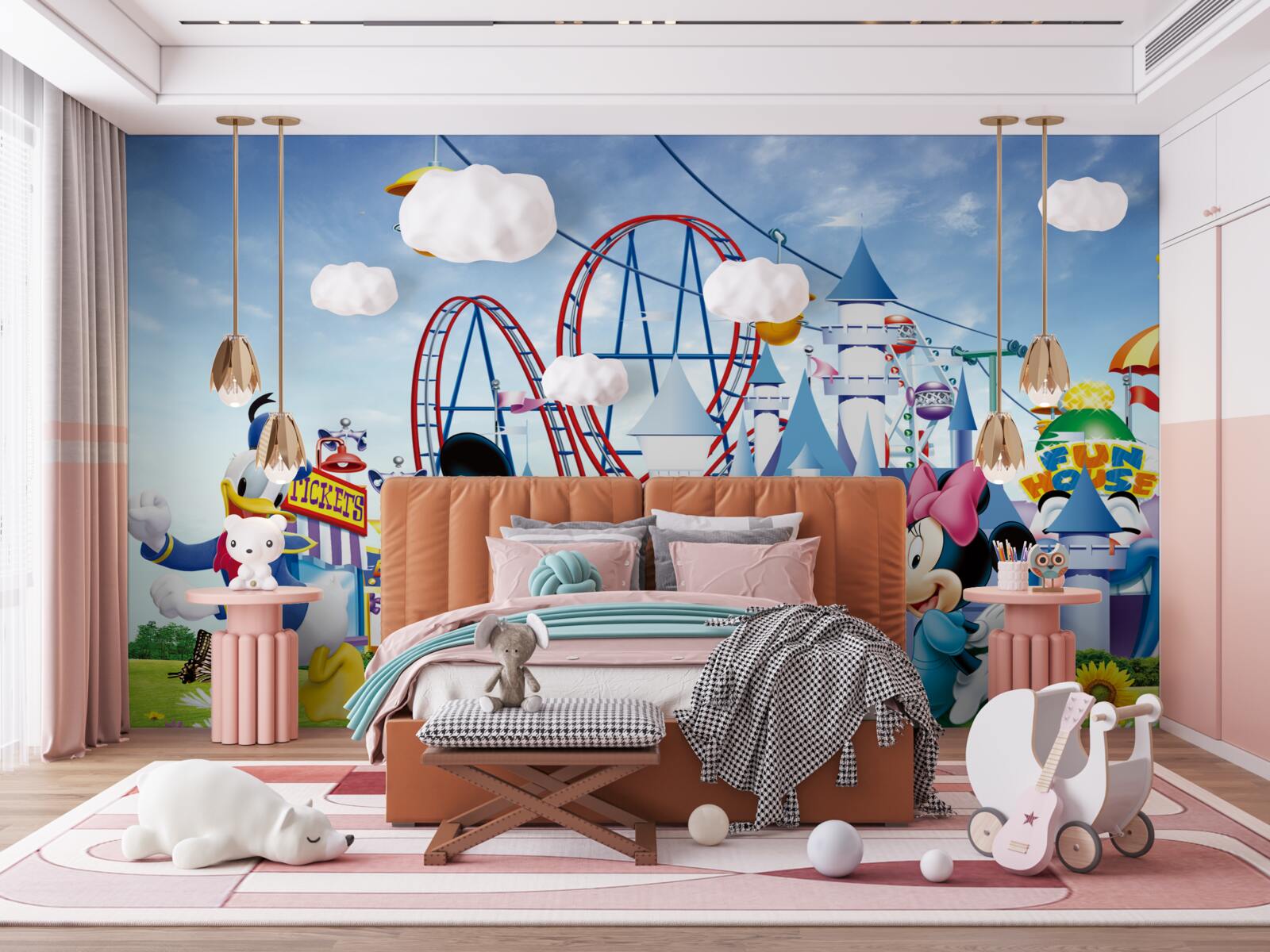 Fotobehang hoofdpersonages van disney