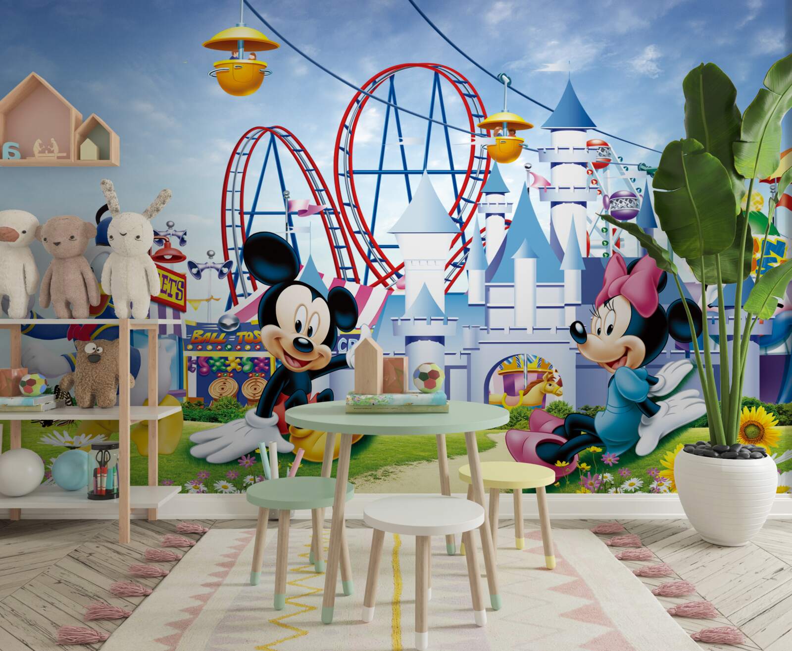 Fotobehang hoofdpersonages van disney