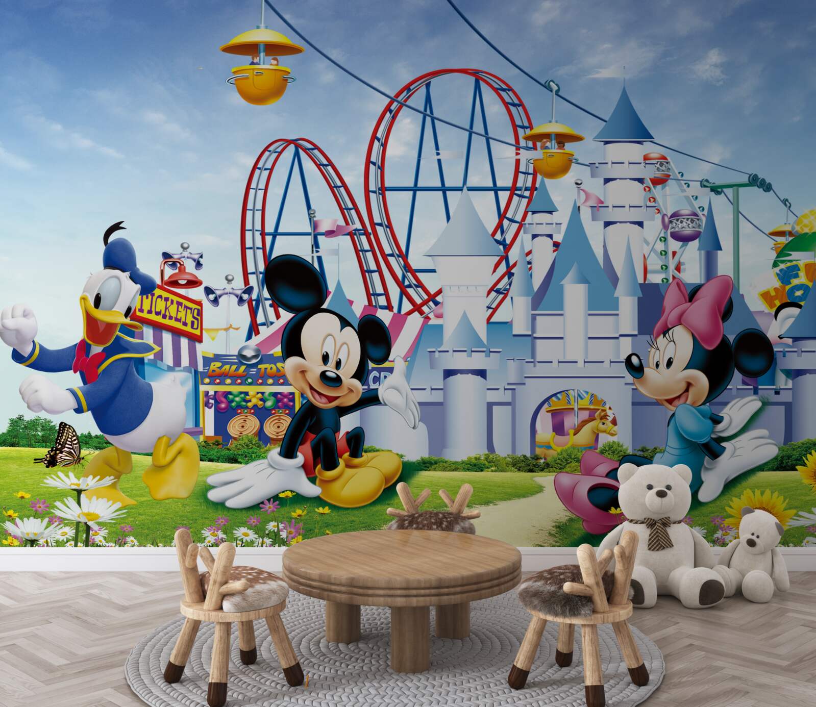 Fotobehang hoofdpersonages van disney