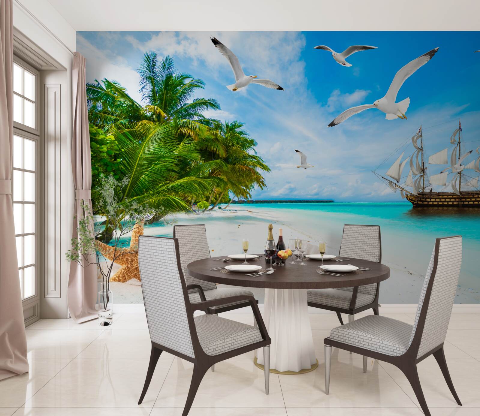 Fotobehang hei op een onbewoond eiland