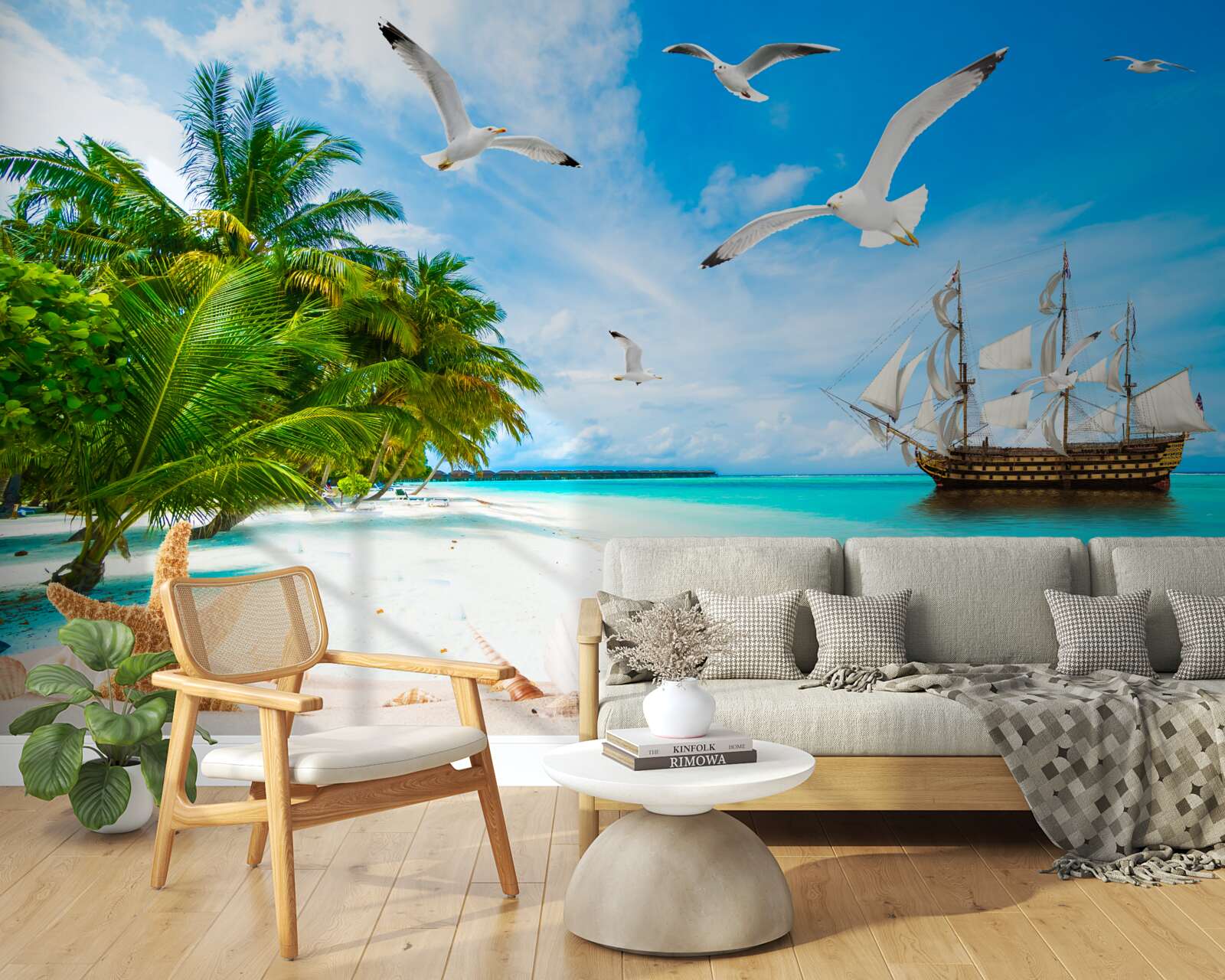 Fotobehang hei op een onbewoond eiland