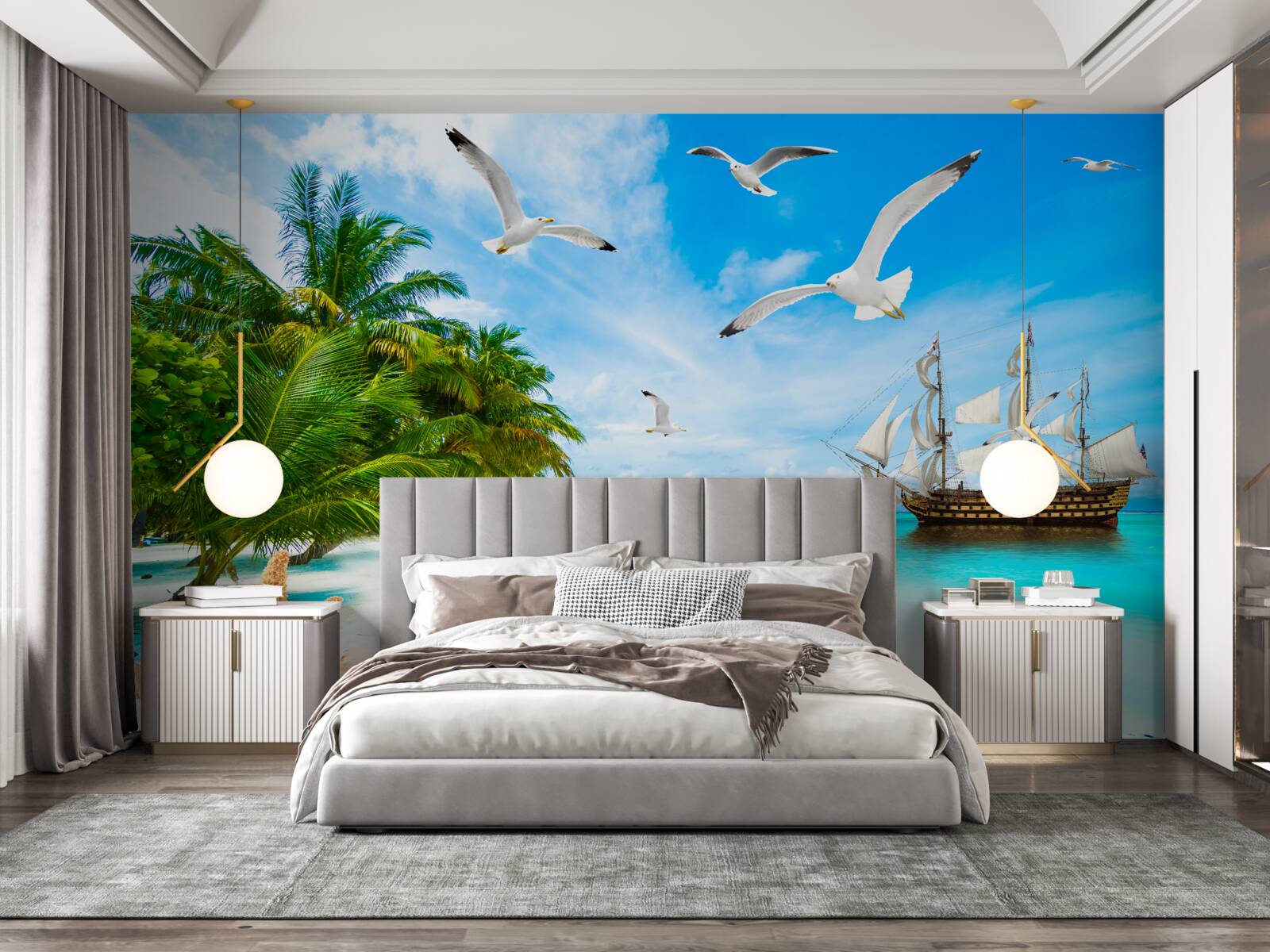 Fotobehang hei op een onbewoond eiland