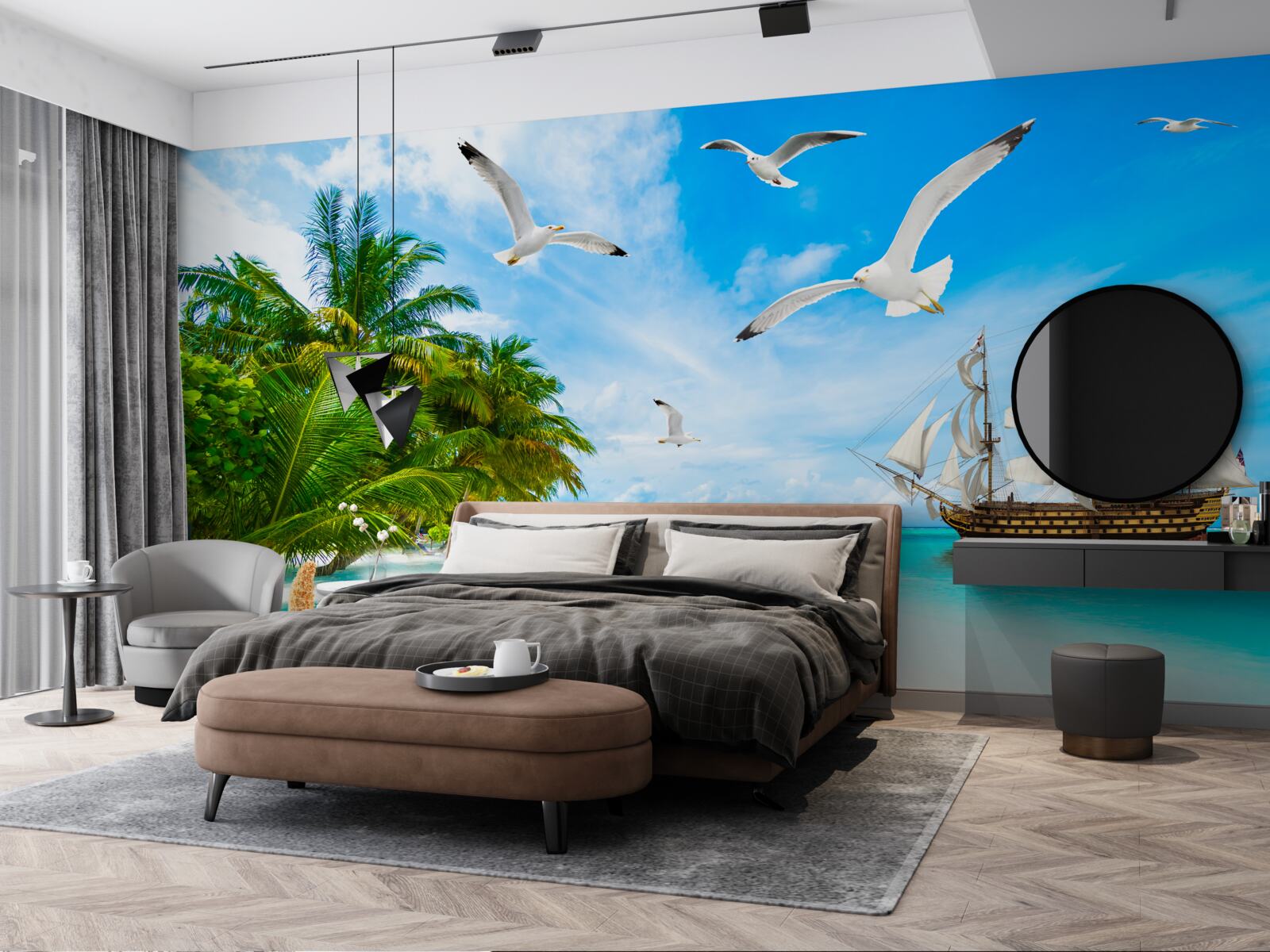 Fotobehang hei op een onbewoond eiland