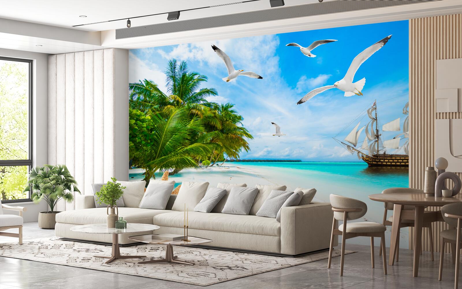 Fotobehang hei op een onbewoond eiland