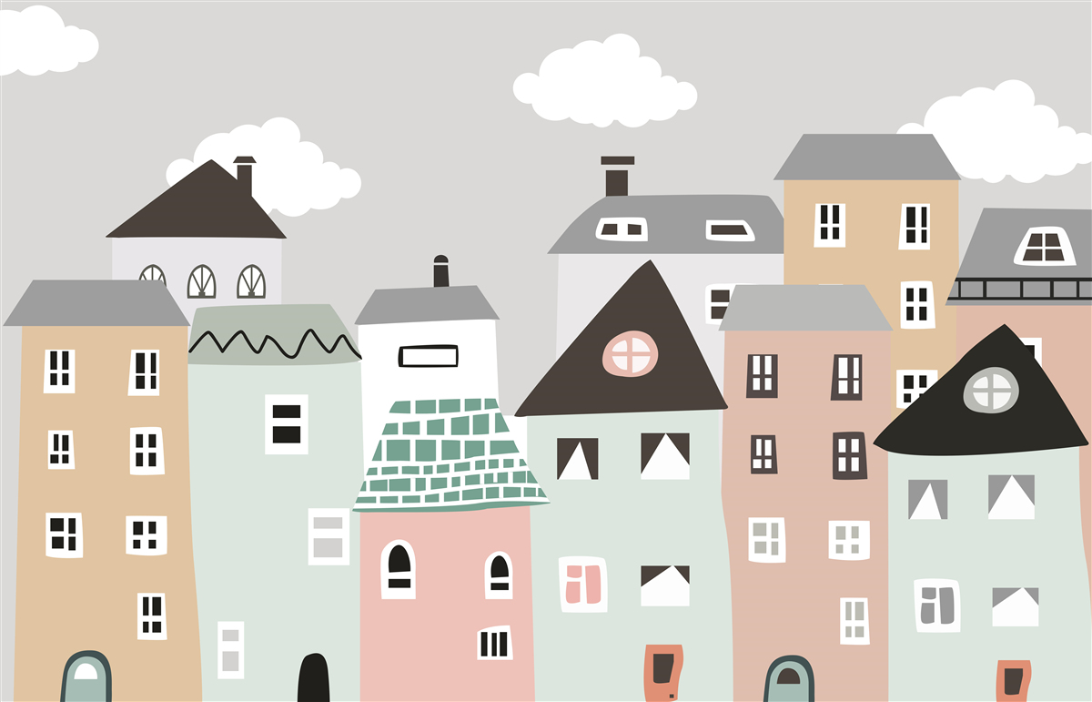 Fotobehang unieke woongebouwen