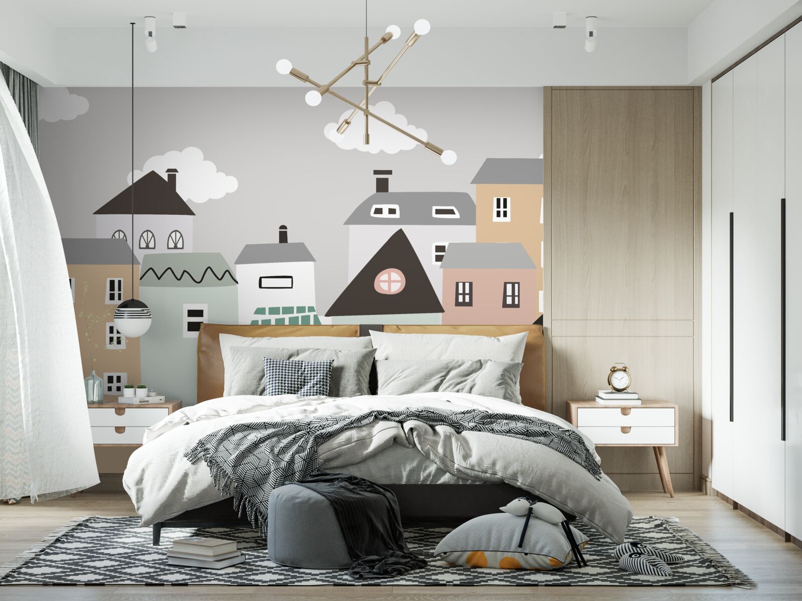 Fotobehang unieke woongebouwen