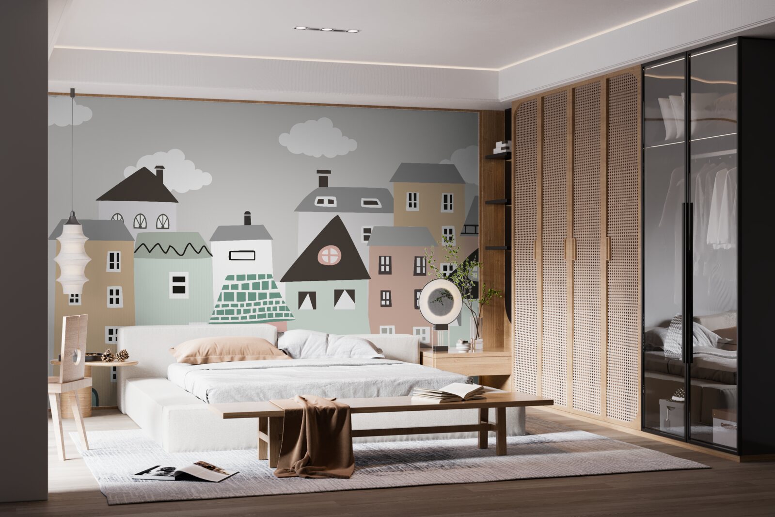 Fotobehang unieke woongebouwen