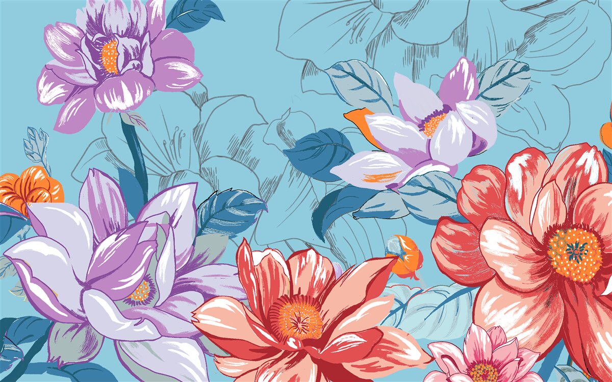 Fotobehang Bloemen van dichtbij maken indruk met hun schoonheid